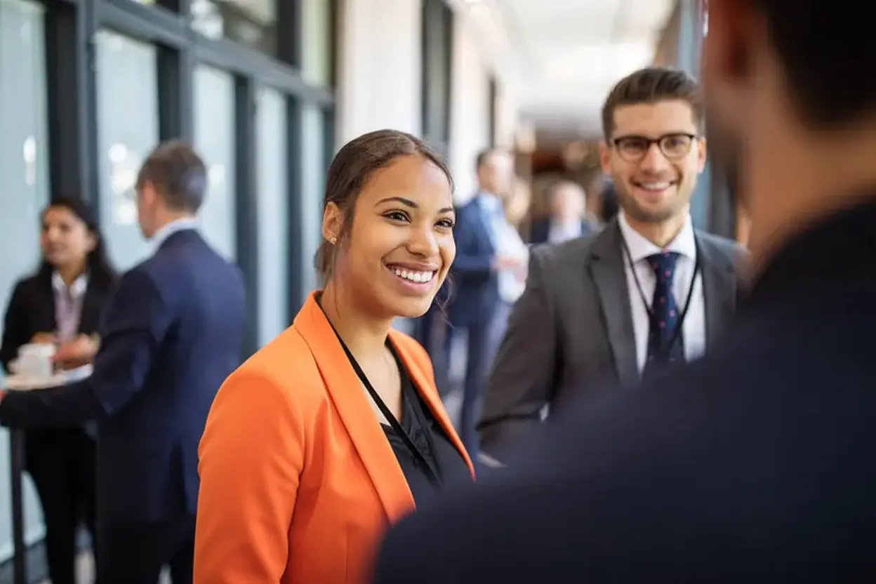 Trade show attendees