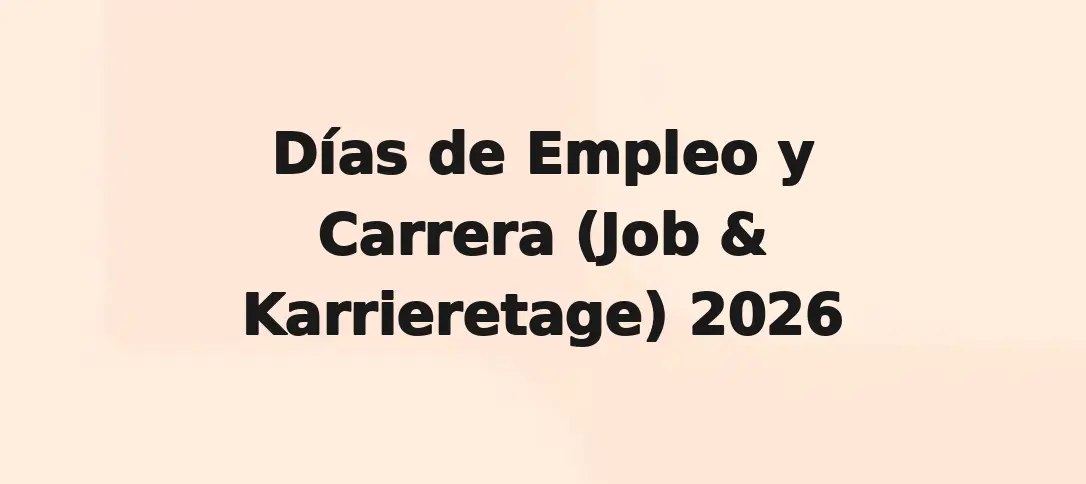 Días de Empleo y Carrera (Job & Karrieretage) 2026