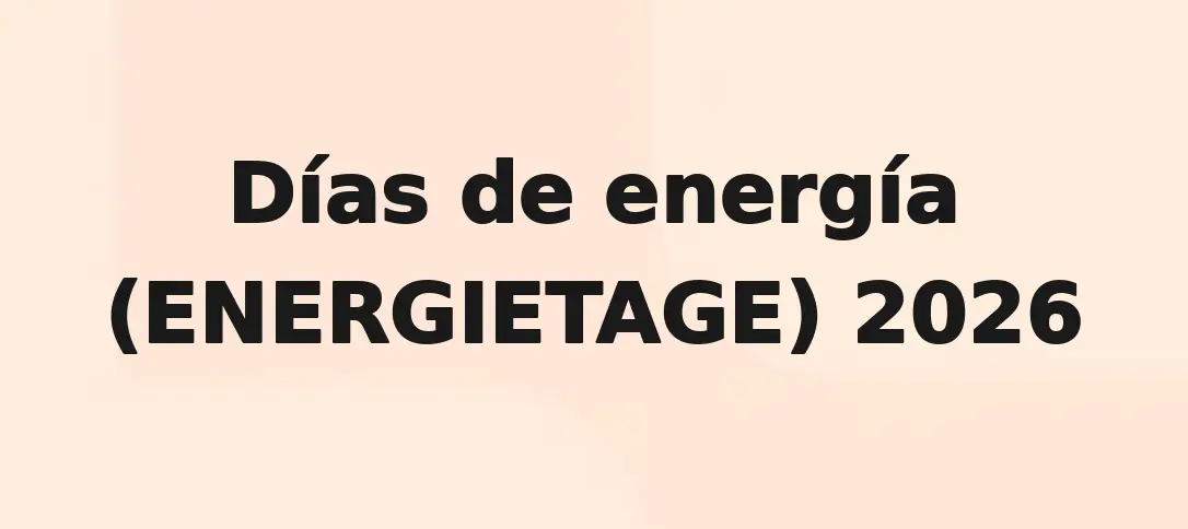 Días de energía (ENERGIETAGE) 2026