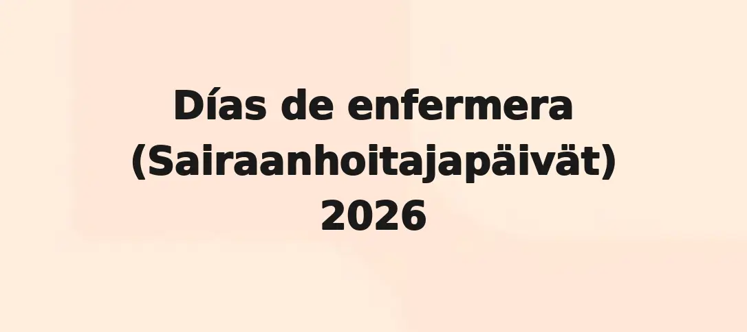 Días de enfermera (Sairaanhoitajapäivät) 2026