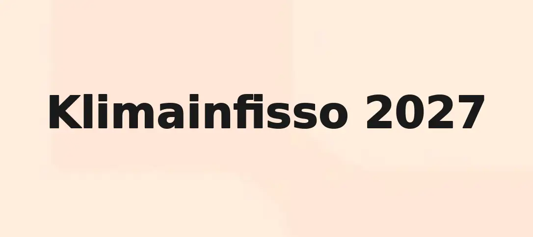 Klimainfisso 2027