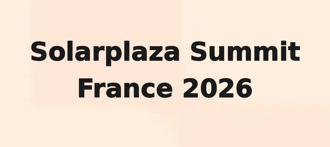 Solarplaza Summit France 2026