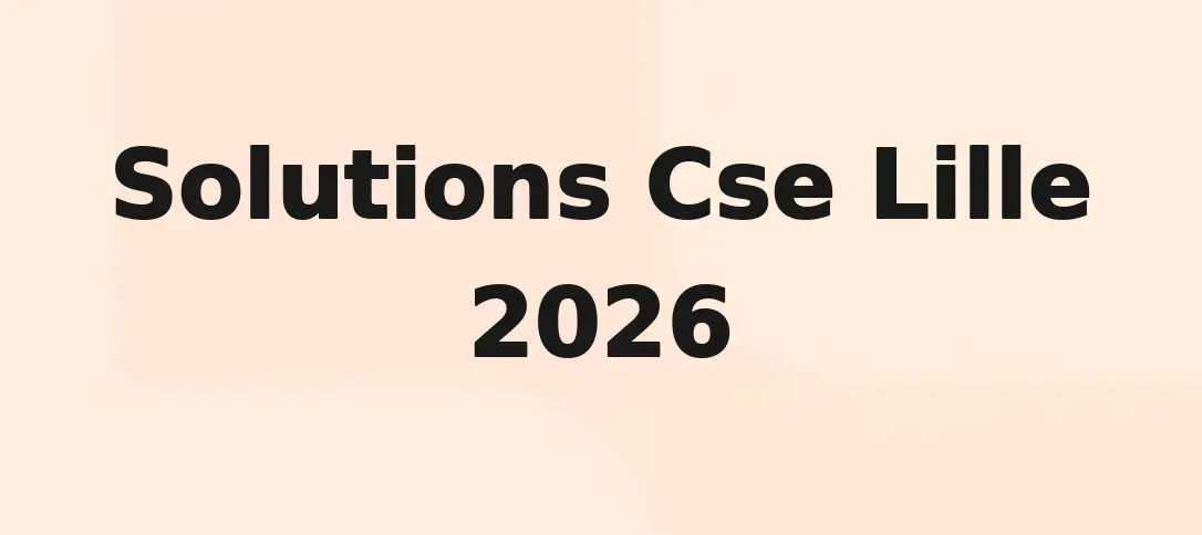 Solutions Cse Lille 2026