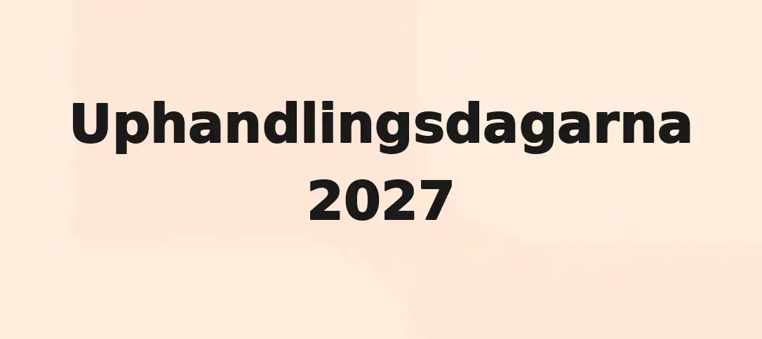 Uphandlingsdagarna 2027