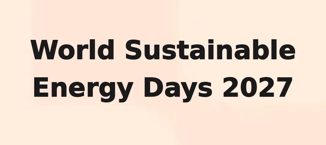 World Sustainable Energy Days 2027